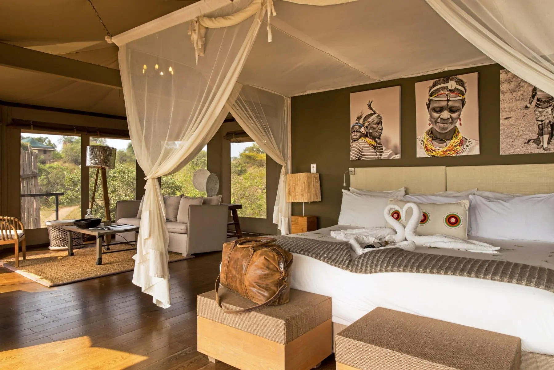 Sayari Camp in the northern Serengeti overlooking the Mara River valley